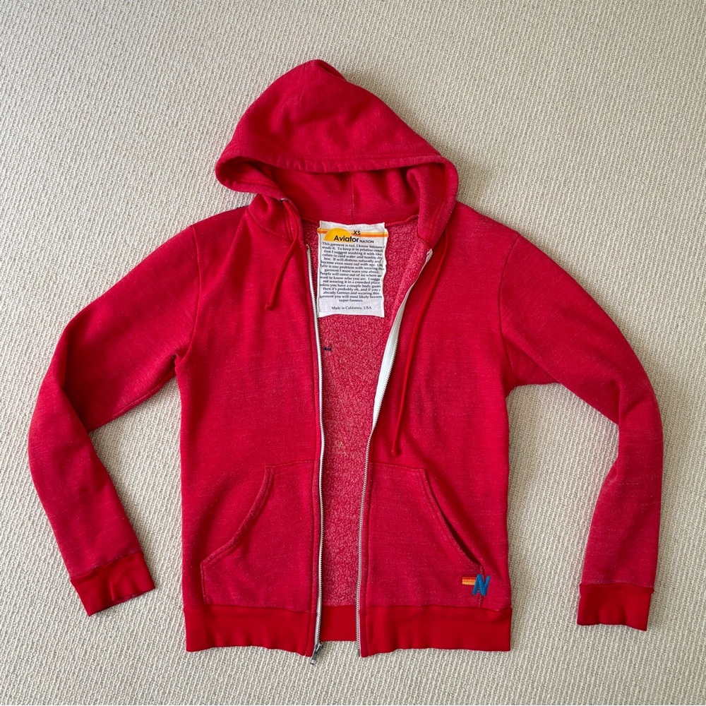 Aviator Nation zip hoodie size XS. Excellent condition. Rare design.
